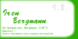 iren bergmann business card